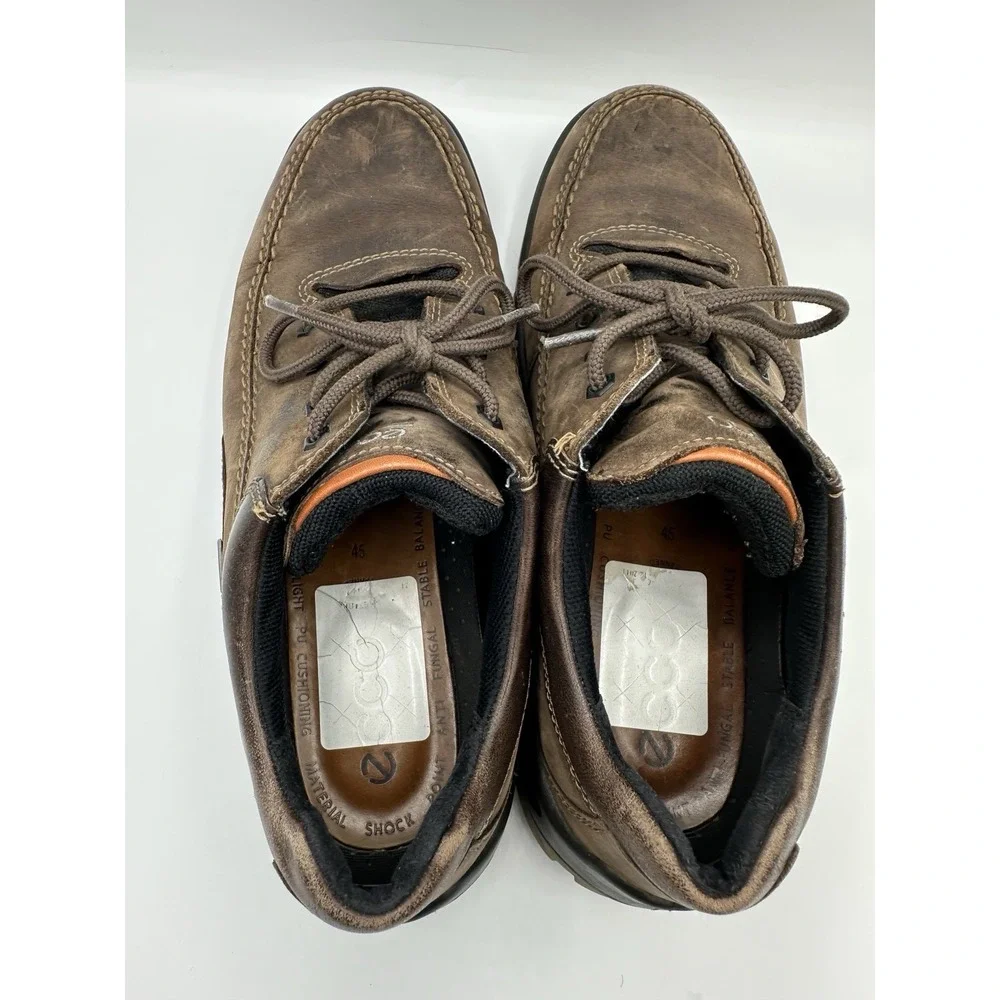 ECCO Track II Low Gore-Tex Brown Leather Hiking Shoes Men EU 45 US 11-11.5